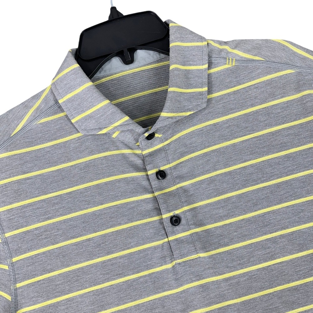 Lululemon Evolution‎ Golf Polo Shirt Striped Breathable XL Men Athleisure